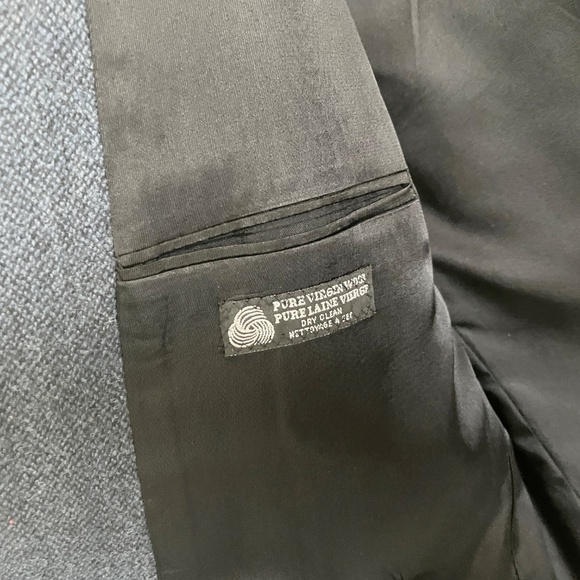 Like new Vintage Blazer Tweed Wool Blue Old Money Classic Business Casual Sz 42R - Picture 9 of 13